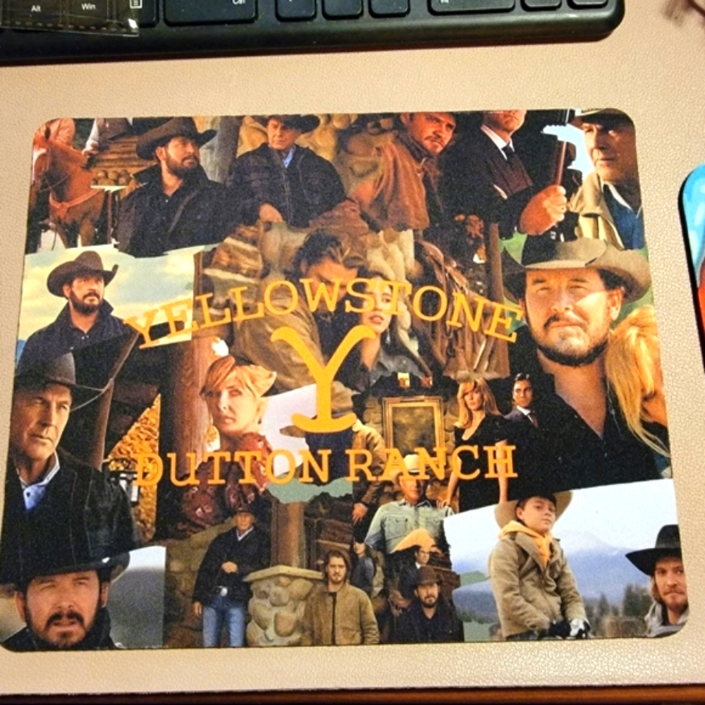 Yellowstone Dutton Ranch Collage Computer Mouse Pad - Picture 2 of 2